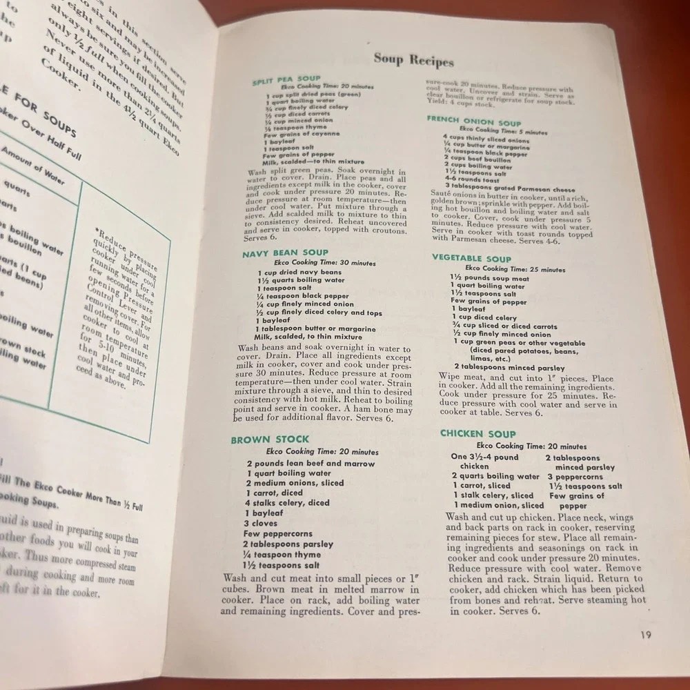 Vtg 1945 Ekco Pressure Cooker Minute Magic Cookbook Instruction Manual Booklet